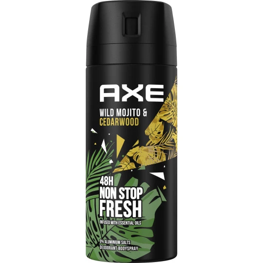 Axe Bodyspray Wild Mojito & Cedarwood 150ML 3 Axe Bodyspray Wild Mojito & Cedarwood 150ML
