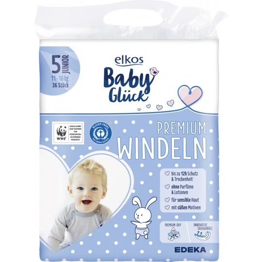 Baby Glück Premium Windeln 5 Junior 11-16KG 36ST 3 Baby Glück Premium Windeln 5 Junior 11-16KG 36ST