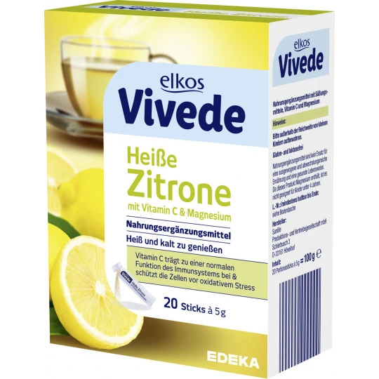 VIVEDE Heiße Zitrone Sticks 20ST 100G 3 VIVEDE Heiße Zitrone Sticks 20ST 100G