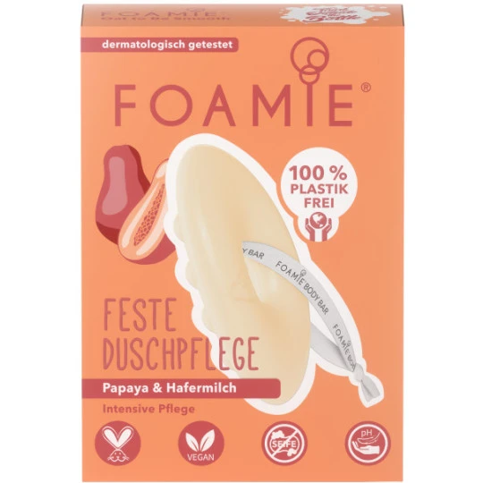 Feste Duschpflege Papaya & Hafermilch 80G 3 Feste Duschpflege Papaya & Hafermilch 80G