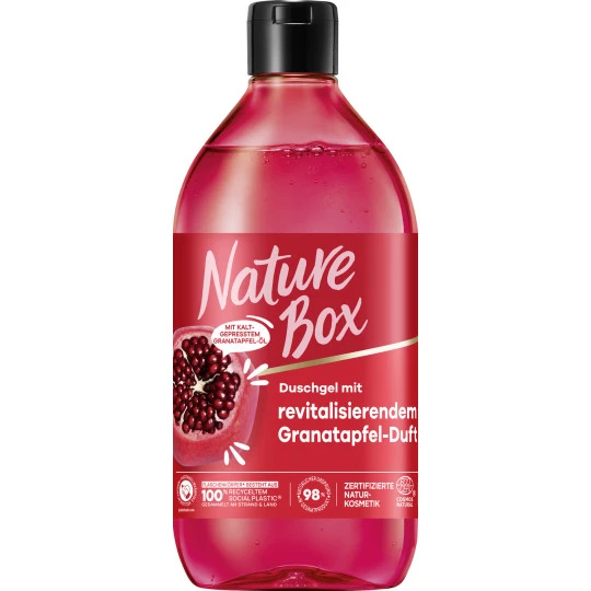 Nature Box Revitalisierendes Duschgel Granatapfel Duft 385ML 3 Nature Box Revitalisierendes Duschgel Granatapfel Duft 385ML