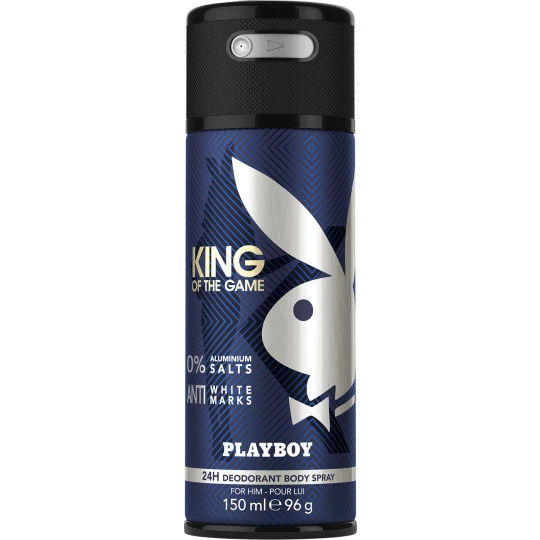 Playboy King Of The Game 24H Deodorant Body Spray 150ML 3 Playboy King Of The Game 24H Deodorant Body Spray 150ML