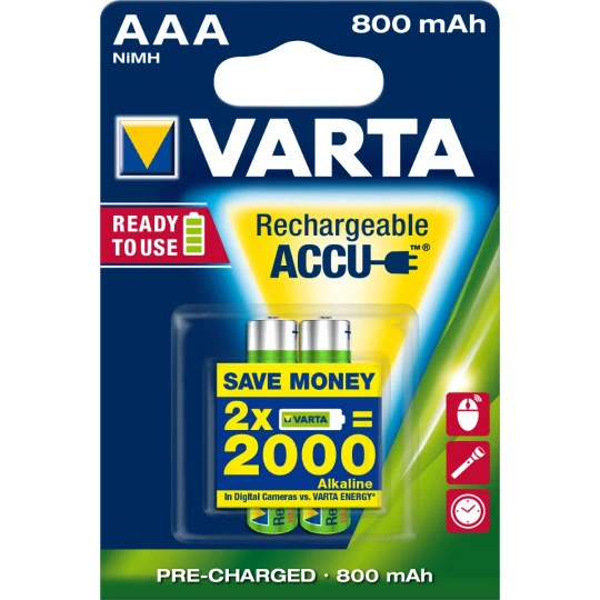 Varta Rechargeable ACCUS AAA 2ST 3 Varta Rechargeable ACCUS AAA 2ST